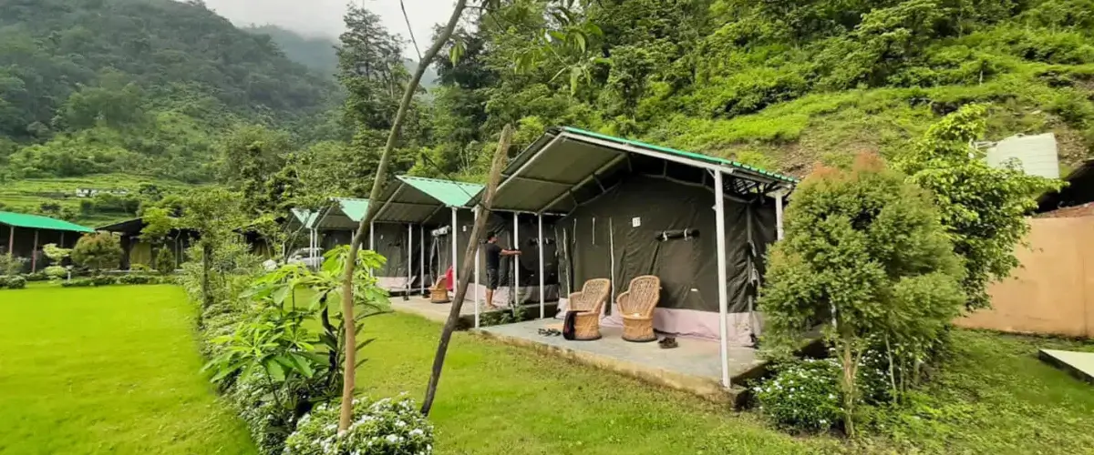 Bonfire camping night in Rishikesh